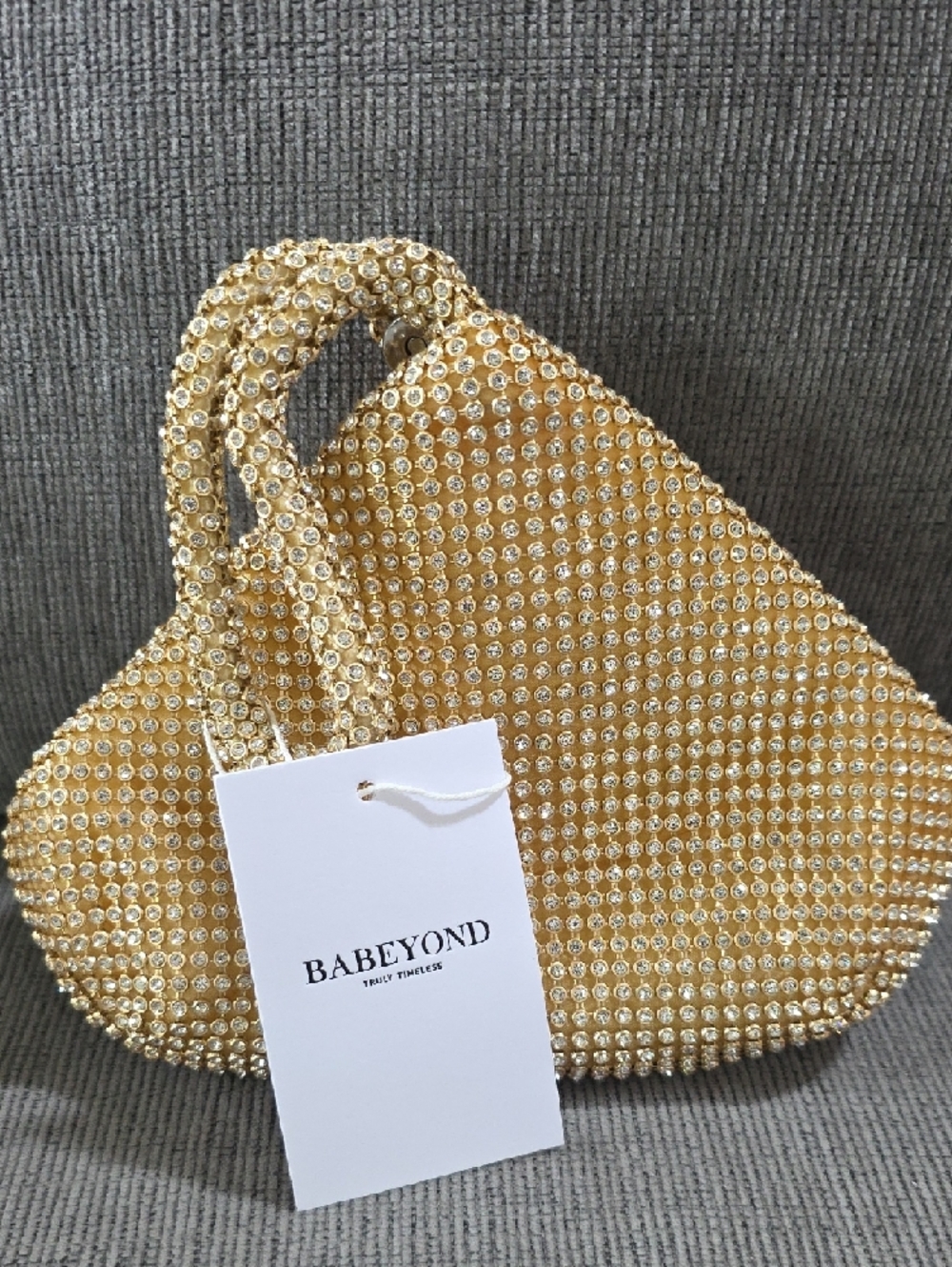 Babeyond Gold Crystal-Embellished Evening Bag, NWT, Prom Or Wedding - Picture 3 of 14